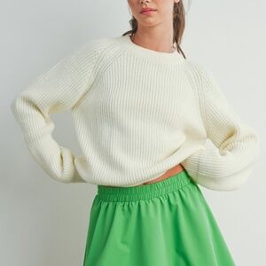 Buttermelon Round Neck Pullover Sweater